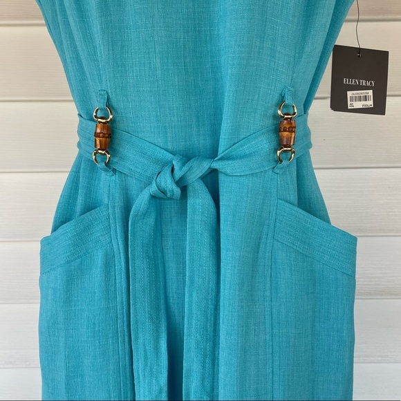 Ellen Tracy Sleeveless Tie-
Front Sheath Sz 12 - Picture 4 of 9